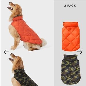 BRAND NEW dog puffer vest and fleece vest
